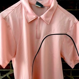 J. Lindeberg Men's Light Pink Golf Polo